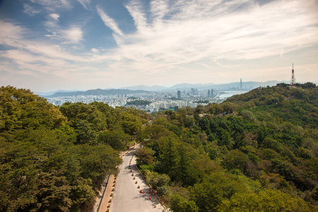 Aerial views of Seoul, South Korea