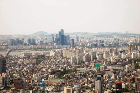 Aerial views of Seoul, South Koreaの写真素材