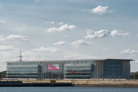 LONDON, UK - AUGUST, 2 2013; View of the borough of Newham from London City Airportのeditorial素材