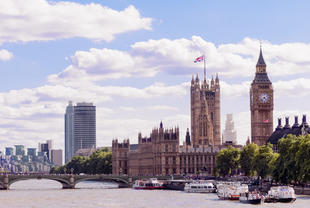 Westminster, the Big Ben and Westminster Bridgeの写真素材