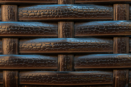 Backround made with a close up shot of a braided leather chairの写真素材