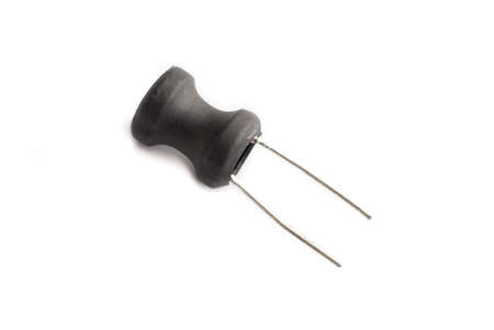 H inductor electronic component on white backgroundの写真素材