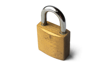 <p>Padlock with shading, isolated</p>の写真素材