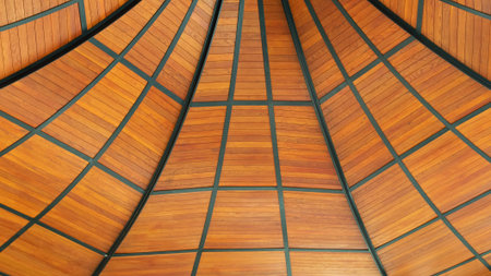 Abstract geometric background of wood and metal, 16:9 ratio