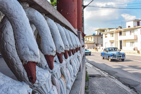 View of the street in Granada, Nicaragua.の写真素材