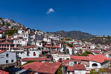 Panoramic view of the city of Lhasa, Tibetの写真素材