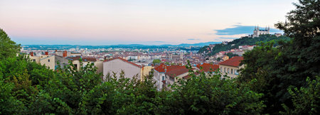 Lyon, France, panorama of the city