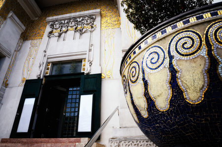 Secession building in Vienna (Austria), important example of austrian art nouveau in Karlsplatzの写真素材