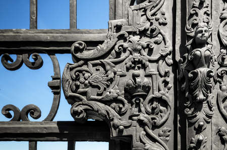Upper Belvedere Castle (Schloos Belvedere) in Vienna. Detail of the entrance gate of the upper gardenの写真素材