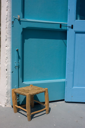 blue doorsの写真素材