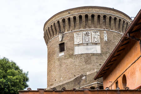 Castle of Giulio II in Ostia Antica Siteのeditorial素材