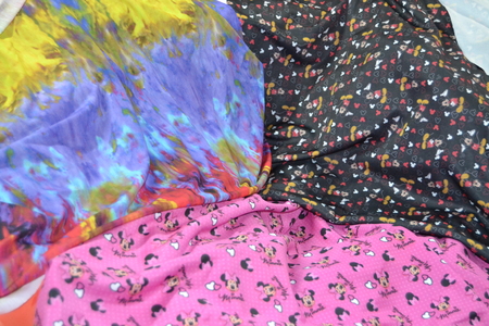 Fabrics on a tableのeditorial素材