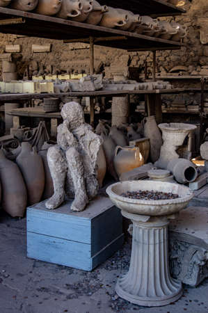 Archaeological remains, Pompeiaの写真素材