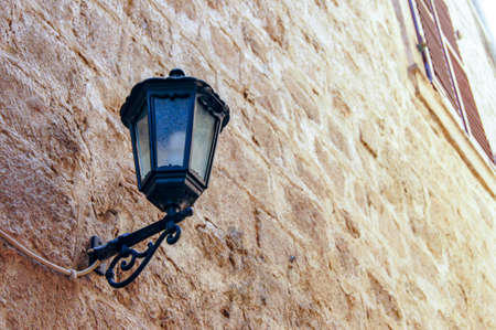 Lamppost, details of Kotorの写真素材