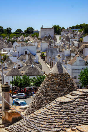 Stone roofs of the Trulli of Alberobelloの写真素材