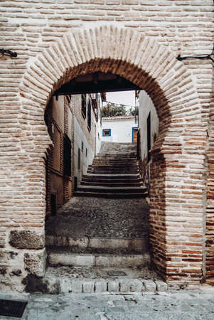 Small entrance to the wall of Toledoの写真素材