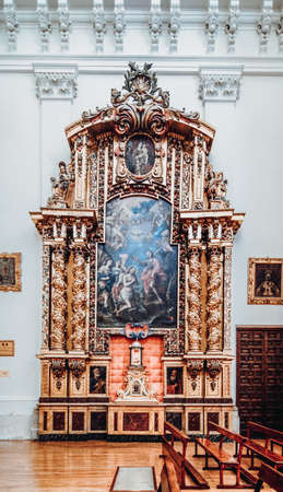 Altarpiece of the church of San Idelfonso de Toledoの写真素材