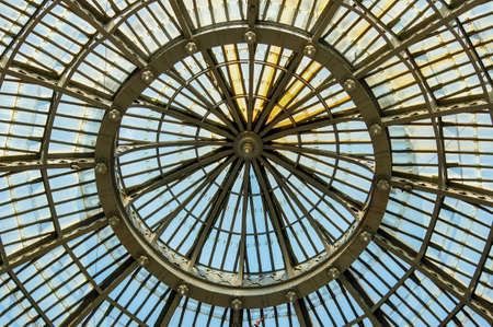 Glazed vault of the Umberto I Galleries of Naplesのeditorial素材