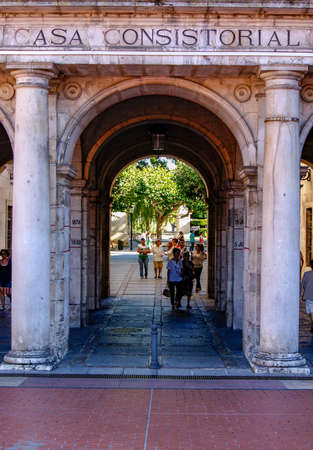Old entrance to the Burgos city hallの写真素材