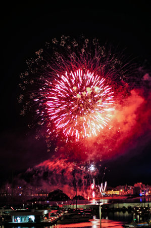 the famous annual blanes fireworks contest