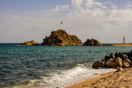 Views of La Palomera from Blanes beach