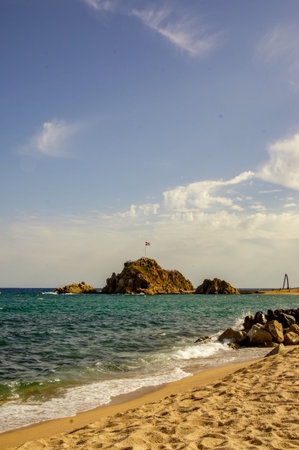 Views of La Palomera from Blanes beach