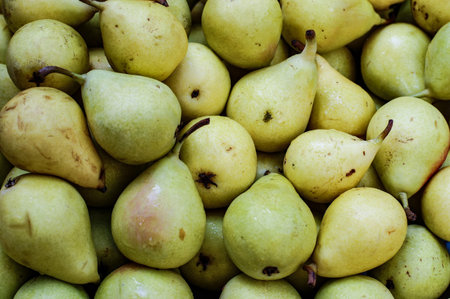 Pears at the Blanes fruit and vegetable market