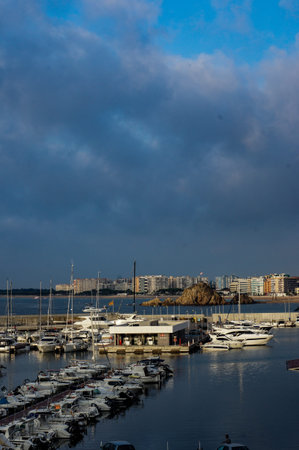 Sunrise at the Blanes seaport