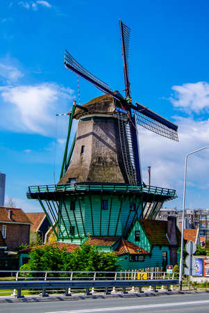 View of a Zaanse schans millのeditorial素材