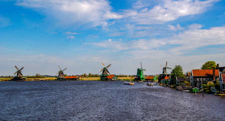 View of a Zaanse schans millのeditorial素材