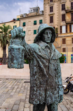 Monument in honor of the sailors in Savonaのeditorial素材