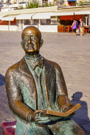 Carl Faust monument in Blanesのeditorial素材