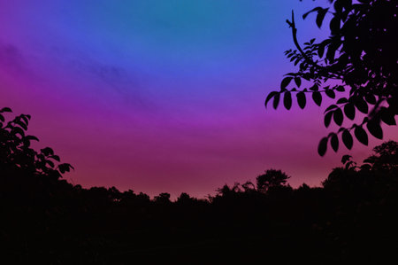 Silhouette landscapeの写真素材