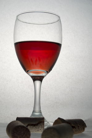 Glass with wineの写真素材