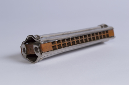Old harmonicaの写真素材