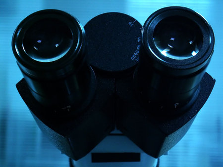 Laboratory microscope viewfinderの写真素材