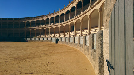 Ronda/Spain - 12.01.2017: Plaza de Toros de la Real Maestranza de CaballerÃ­a de Ronda. Famous...