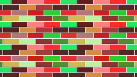 Colored bricks texture.. Rectangles in different colorsの写真素材