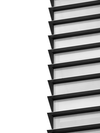 Black and white detail with a modern office building. Abstract photography