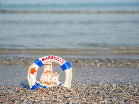 Marseille souvenir on the beach.Travel tourism conceptの写真素材