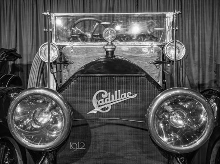 Bucharest, Romania - 05.14.2021: Front view with a 1912 Cadillac Torpedo Touringのeditorial素材