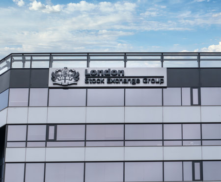 Bucharest, Romania - 01.01.2022: London Stock Exchange Group headquarter offices in Bucharest.のeditorial素材