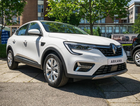 Bucharest, Romania - 05.20.2022: The new Renault Arcana hybrid car.のeditorial素材