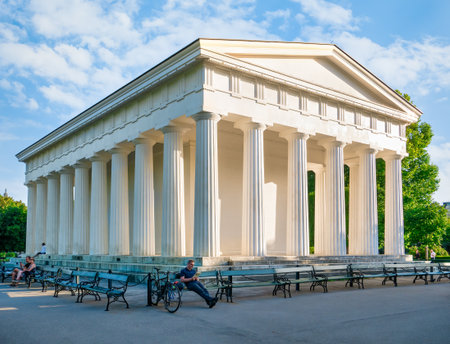 Vienna, Austria - June 2022: Image of the greek temple Theseus Temple located in Volksgarten public parkのeditorial素材