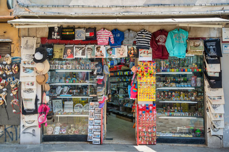 Venice, Italy - May 29 2023: Souvenir store in Veniceのeditorial素材