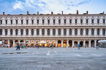 Venice, Italy - May 29 2023: Procuratie Nuove built on the southern side of the Saint Mark's Square, in Venice.のeditorial素材