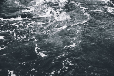 Black and white abstract water texture background.の写真素材