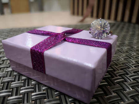 beautiful gift in a boxの写真素材