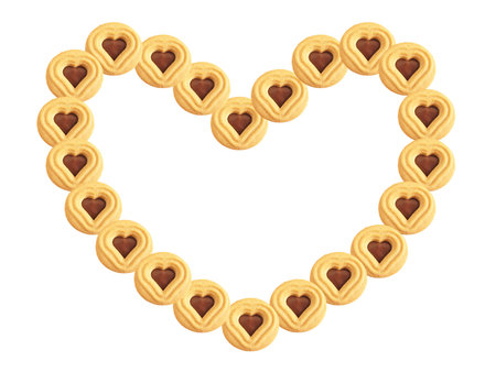 heart shaped cookies                               の写真素材
