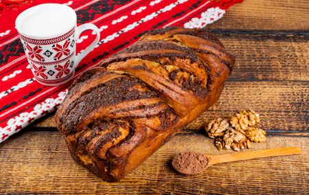Sweetbread is a sweet leavened bread, traditional to Romania and Bulgaria.の写真素材